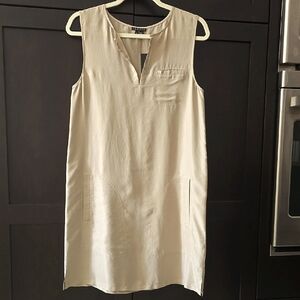 Theory Beige Sleeveless Dress